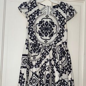 Lulu's Navy and White Mini Dress